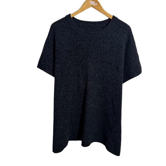 Alashan Sweater Women L/XL Gray Oversized Superwash Merino Wool Cashmere Minimal - Picture 1 of 7